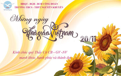 Chúc mừng Ngày Nhà Giáo Việt Nam 20 - 11