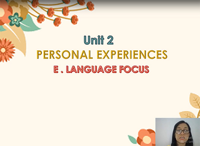 Unit 2: Personal experiences: Language focus , Supplement