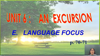 Unit 6: An excursion: Language focus , Supplement