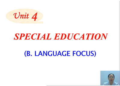 Unit 4: Special education: Language focus , Supplement